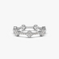 0.49CTW Clover Style Full Eternity Diamond Wedding Band  customdiamjewel 10KT White Gold VVS-EF