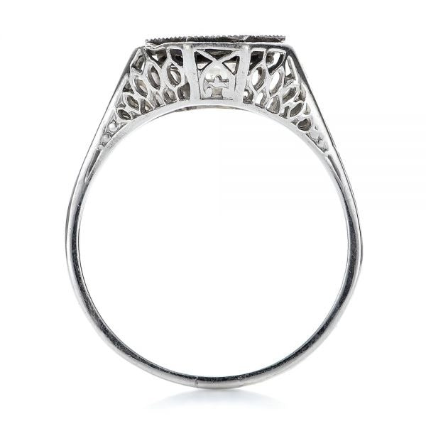 Art Deco Moissanite Solitaire Engagement Ring