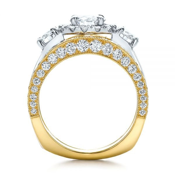 Art Deco Moissanite Bridal Ring Set  customdiamjewel   