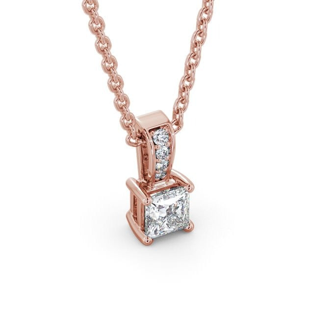1.00CTW Princess Solitaire Lab Grown Diamond Pendant