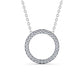0.60CTW Circle Round Lab Grown Diamond pendant  customdiamjewel 10KT White Gold VVS-EF