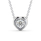 Heart Shaped 1.0CT Round Lab Grown Pendant