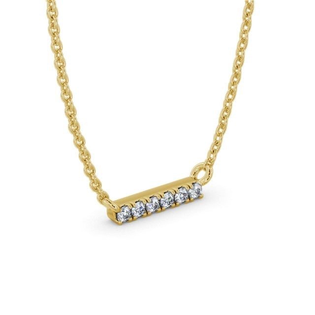 0.10CTW Lab Grown Diamond Bar Necklace