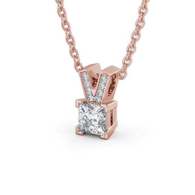 1.50CTW Princess Lab Grown Diamond Pendant  customdiamjewel   