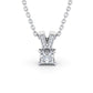 1.50CTW Princess Lab Grown Diamond Pendant  customdiamjewel 10KT White Gold VVS-EF