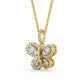 0.55CT Butterfly Round Cluster Lab Grown Diamond Pendant
