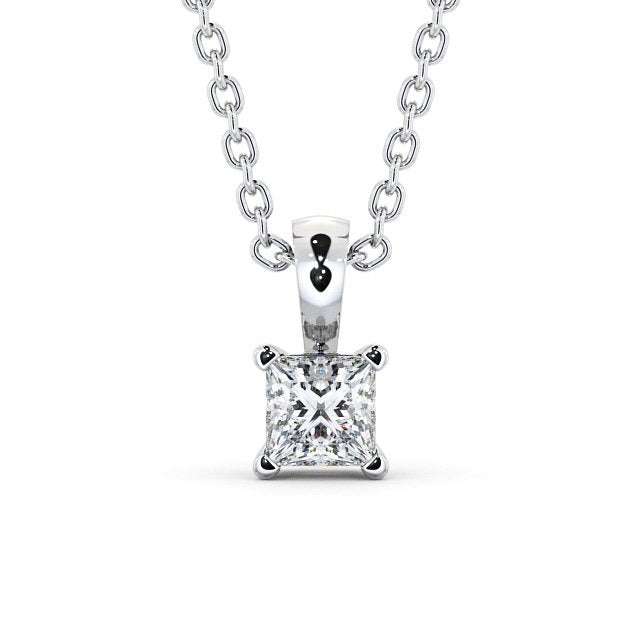 1.20CTW Princess Cut Solitaire Lab Grown Diamond Pendant