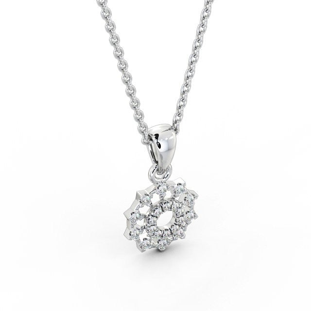 0.48CTW Lab Grown Diamond Floral Pendant  customdiamjewel   