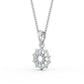 0.48CTW Lab Grown Diamond Floral Pendant  customdiamjewel   