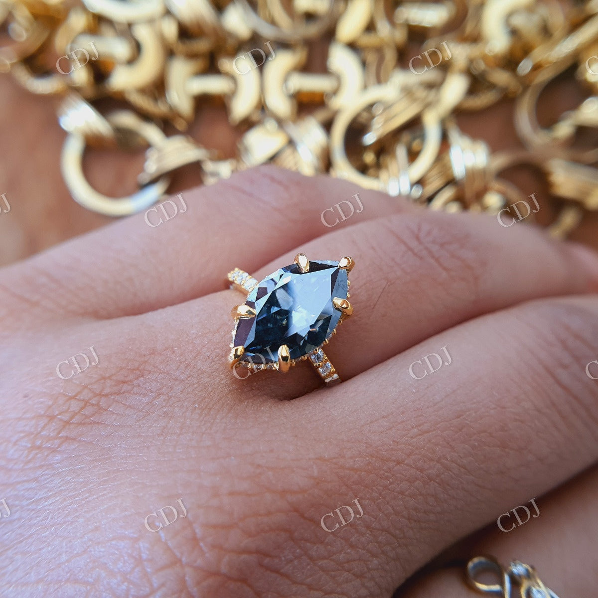 3 Carat Marquise Cut Black Onyx Engagement Ring,14k Solid Gold Ring  customdiamjewel   
