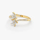 Flower Design Marquise Cut Bypass Wedding Band customdiamjewel