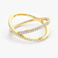 14k Gold Criss Cross Diamond Statement Wedding Ring  customdiamjewel   
