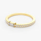 Single Baguette Round Pave Setting Natural Diamond Wedding Band  customdiamjewel   