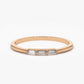 0.12CTW Minimalist Trio Baguette Diamond Wedding Ring  customdiamjewel 10 KT Solid Gold Rose Gold VVS-EF