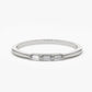 0.12CTW Minimalist Trio Baguette Diamond Wedding Ring  customdiamjewel 10 KT Solid Gold White Gold VVS-EF