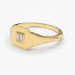 Single Baguette Diamond Pinky Wedding Ring  customdiamjewel   