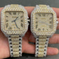 Cartier Luxury Men Hip Hop iced out Diamond watch  customdiamjewel   