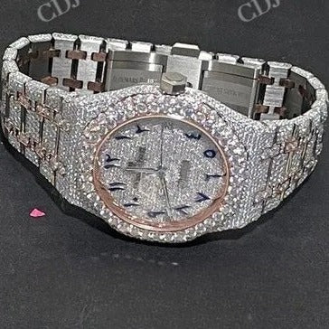 41MM Two Tone AP Blue Arabic Digit Watch customdiamjewel