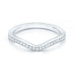 3/4 Eternity Moissanite Curved Stackable Wedding Band  customdiamjewel 10KT White Gold VVS-EF