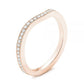 3/4 Eternity Moissanite Curved Stackable Wedding Band  customdiamjewel   