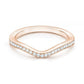 3/4 Eternity Moissanite Curved Stackable Wedding Band  customdiamjewel 10KT Rose Gold VVS-EF