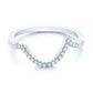 U Shape Moissanite Wedding Band For Her  customdiamjewel 10KT White Gold VVS-EF