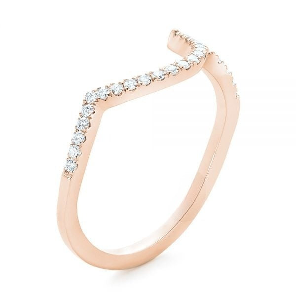 U Shape Moissanite Wedding Band For Her  customdiamjewel   