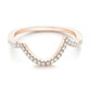 U Shape Moissanite Wedding Band For Her  customdiamjewel 10KT Rose Gold VVS-EF
