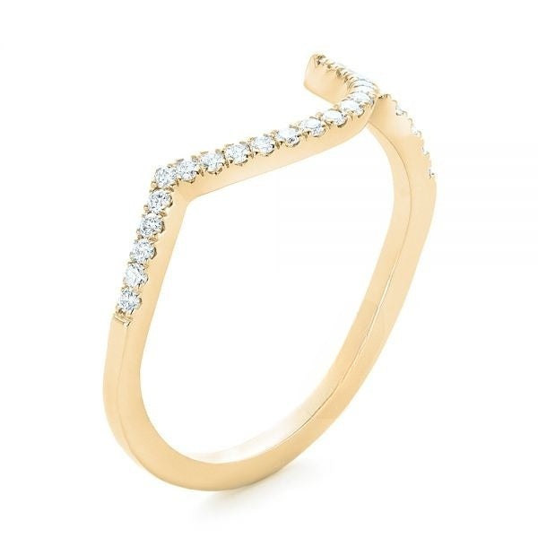 U Shape Moissanite Wedding Band For Her  customdiamjewel   