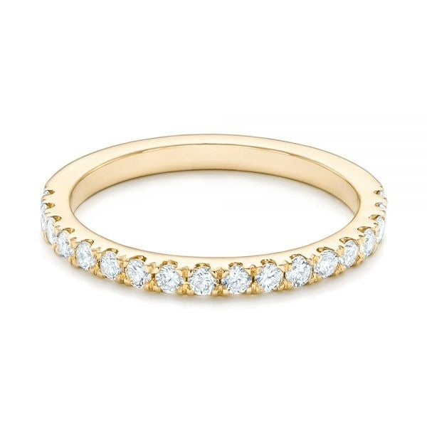 Round Cut Moissanite Wedding Eternity Diamond Band  customdiamjewel 10KT Yellow Gold VVS-EF