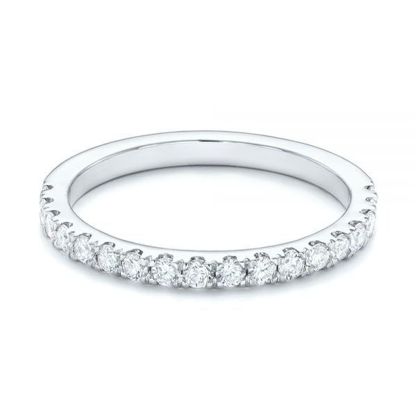 Round Cut Moissanite Wedding Eternity Diamond Band  customdiamjewel 10KT White Gold VVS-EF