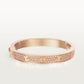 Leve Pave Moissanite Bangle Bracelet  customdiamjewel Sterling Silver Rose Gold VVS-EF