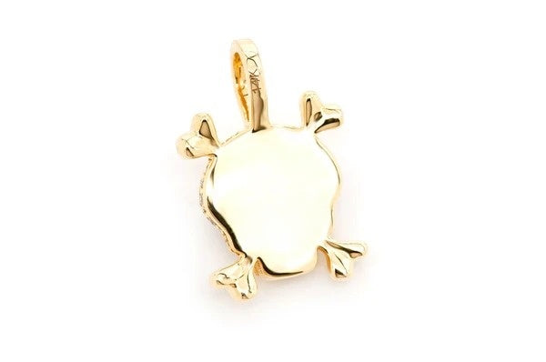 0.45CTW Iced Out Skull And Crossbones Pendant  customdiamjewel   