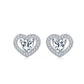 0.2CT Moissanite Heart Shape Earrings  customdiamjewel   