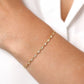 14k Gold Dainty Diamond Bracelet with Milgrain