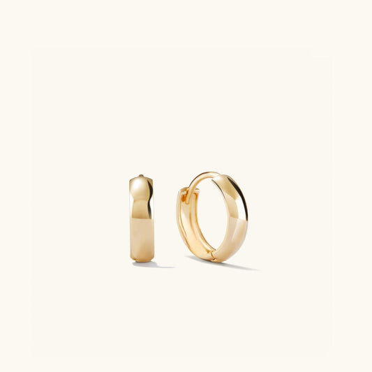 Classic Bold Huggie 14K Solid Yellow Gold Earring  customdiamjewel 10 KT Solid Gold Yellow Gold VVS-EF