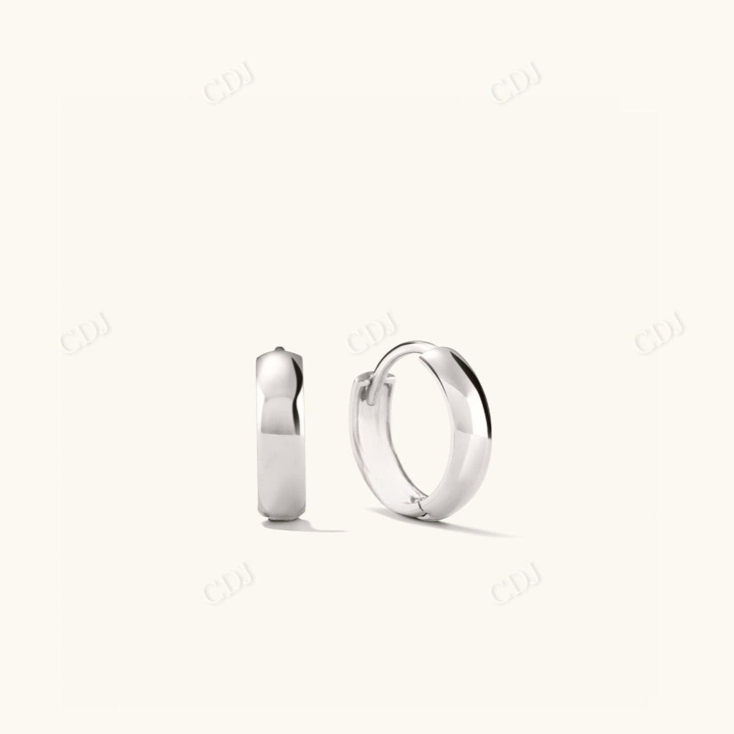 Solid Gold Bold Hoops Earring For Women  customdiamjewel Sterling Silver White Gold 