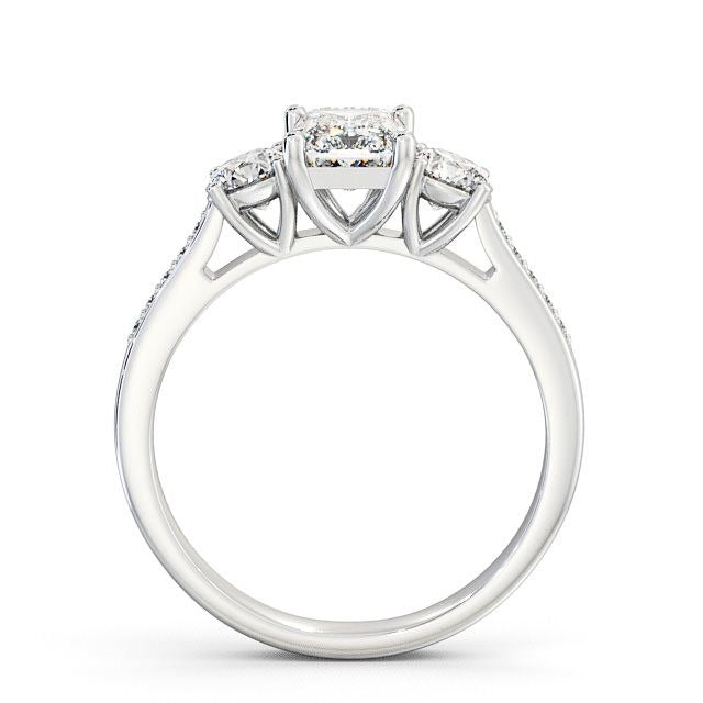 1.15CT Emerald Cut Three Stone Lab Grown Diamond Ring  customdiamjewel   